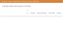 Tablet Screenshot of miamiurogynecologycenter.com